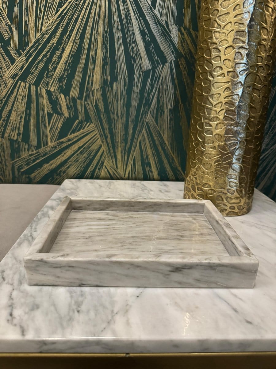 Charola Decorativa Rectangular Maía de Mármol - Arte Guillomé