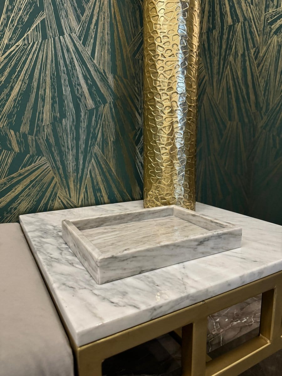 Charola Decorativa Rectangular Maía de Mármol - Arte Guillomé