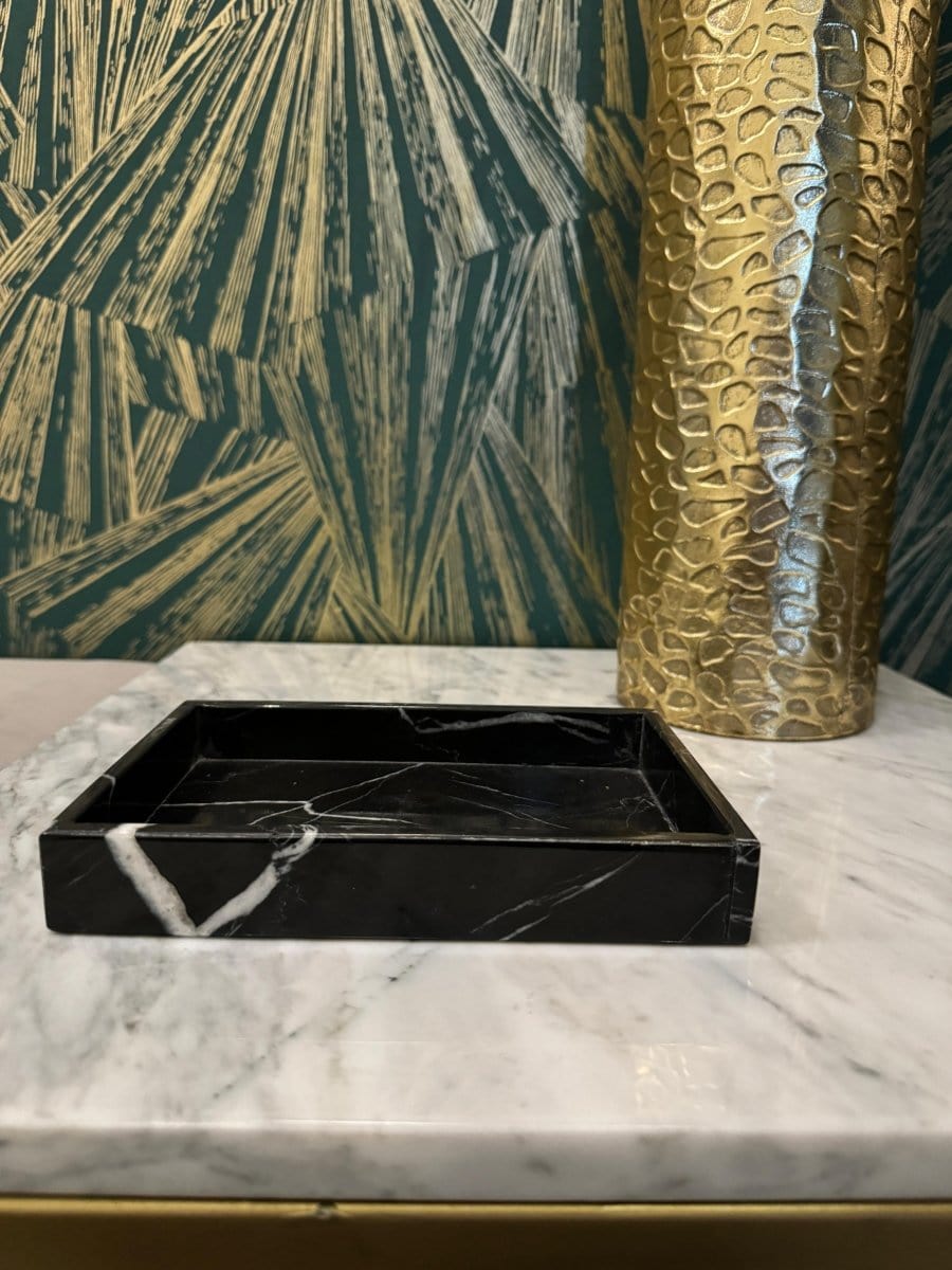 Charola Decorativa Rectangular Maía de Mármol - Arte Guillomé