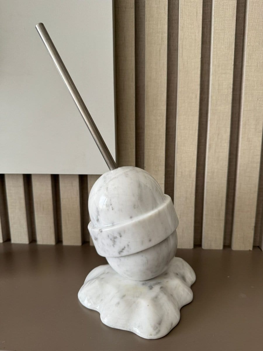 Escultura de Paleta Derretida de Mármol - Arte Guillomé