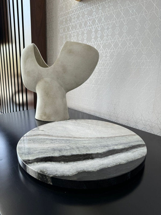 Lazy Susan de Mármol Calacatta Simone Blanca - Arte Guillomé