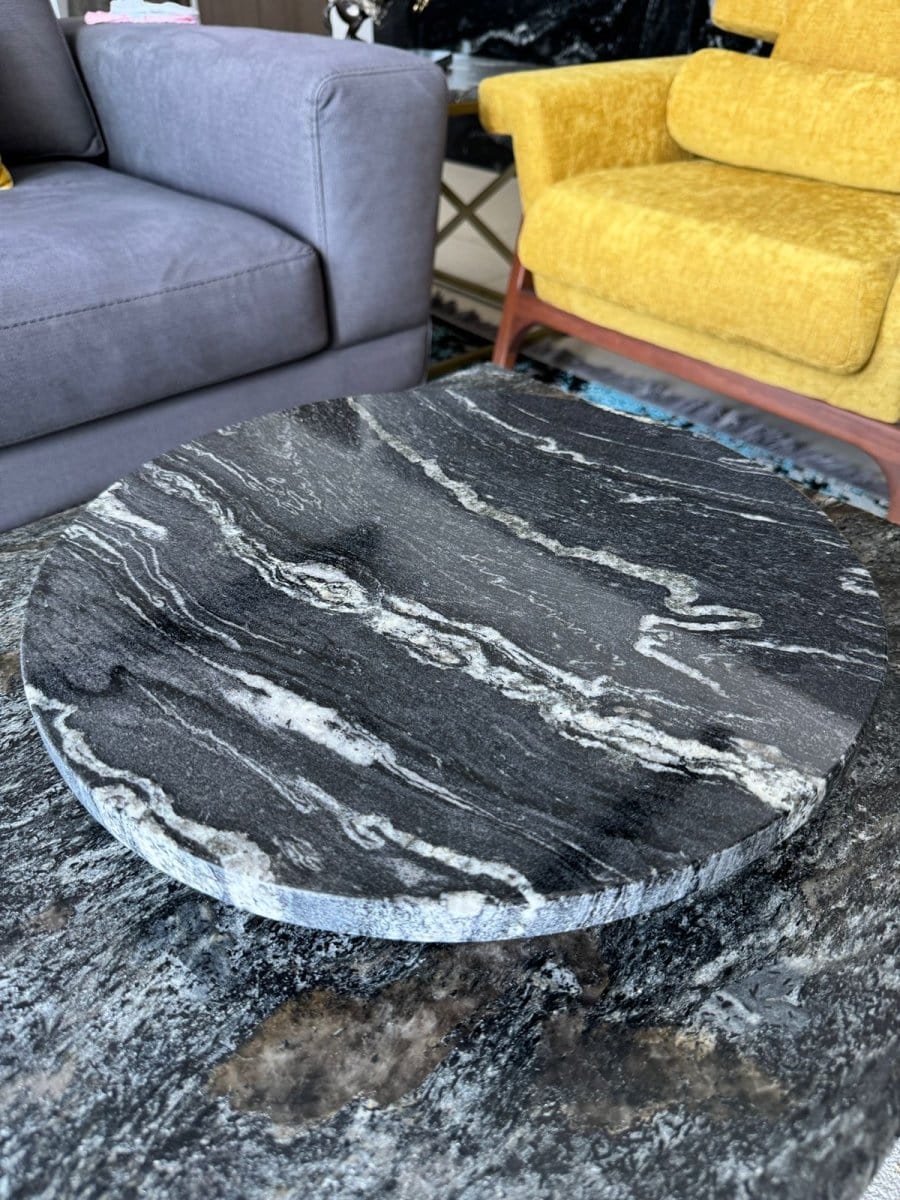 Lazy Susan Magma Black - Beta Negra – 40 cm de Diámetro - Arte Guillomé